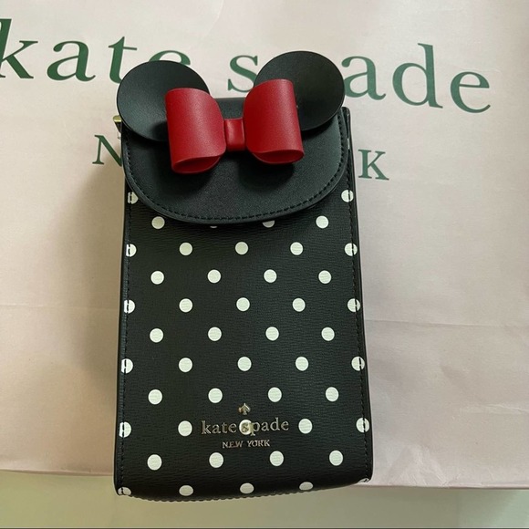 NWT Kate spade x Disney new york minnie mouse north south flap phone cro… - Picture 7 of 12